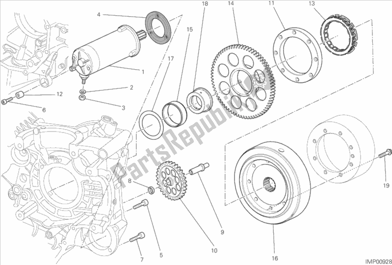 All parts for the Electric Starting And Ignition of the Ducati Monster 1200 S Stripes 2016